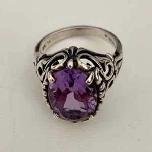 Amethyst and Sterling Silver Ring
